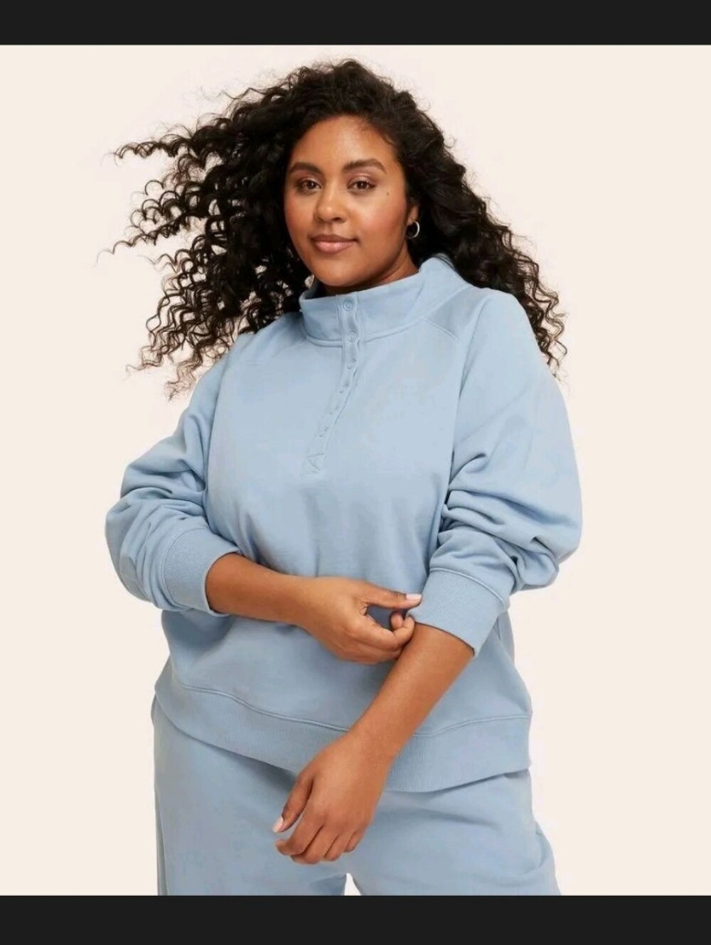 Parke X Target Women's Snap Mockneck Popover Sweatshirt 3x-4x